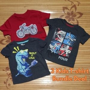 2T Kids Graphic T-Shirts - 3 Pcs BUNDLE DEAL